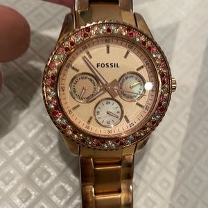 Rose gold women’s fossil watch